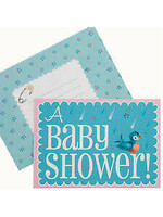 Baby on board 10x invitation postcards and envelopes