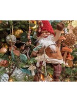 Decoris Sitting Vintage Style Santas  3 Assorted styles
