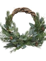 Decoris Wreath With Eucalyptus and Pinecones