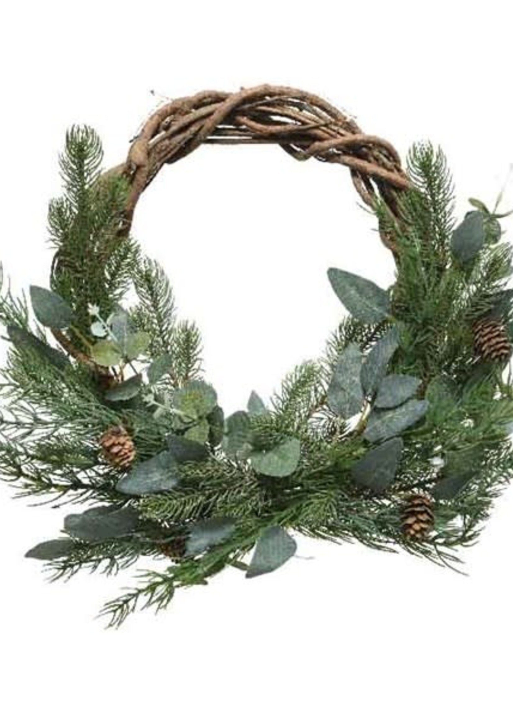 Decoris Wreath With Eucalyptus and Pinecones