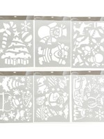 Decoris Christmas Stencils 6 Assorted Designs