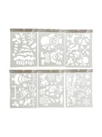 Decoris Christmas Stencils 6 Assorted Designs