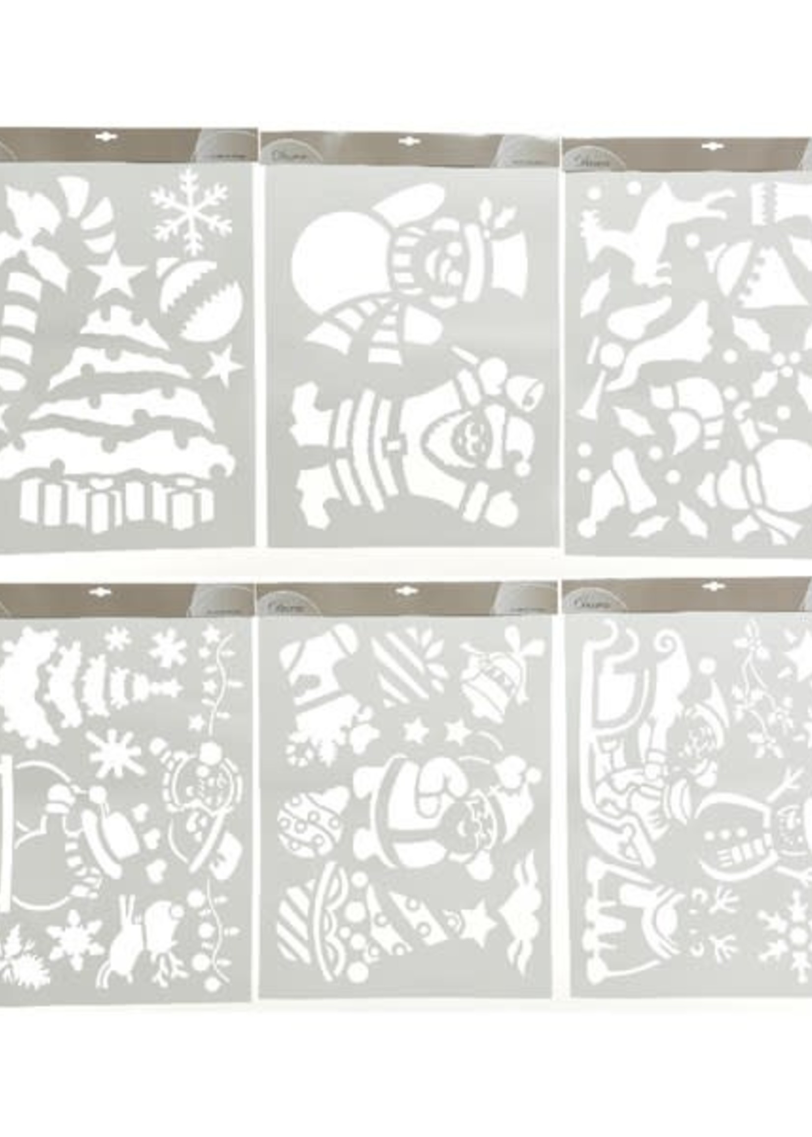 Decoris Christmas Stencils 6 Assorted Designs