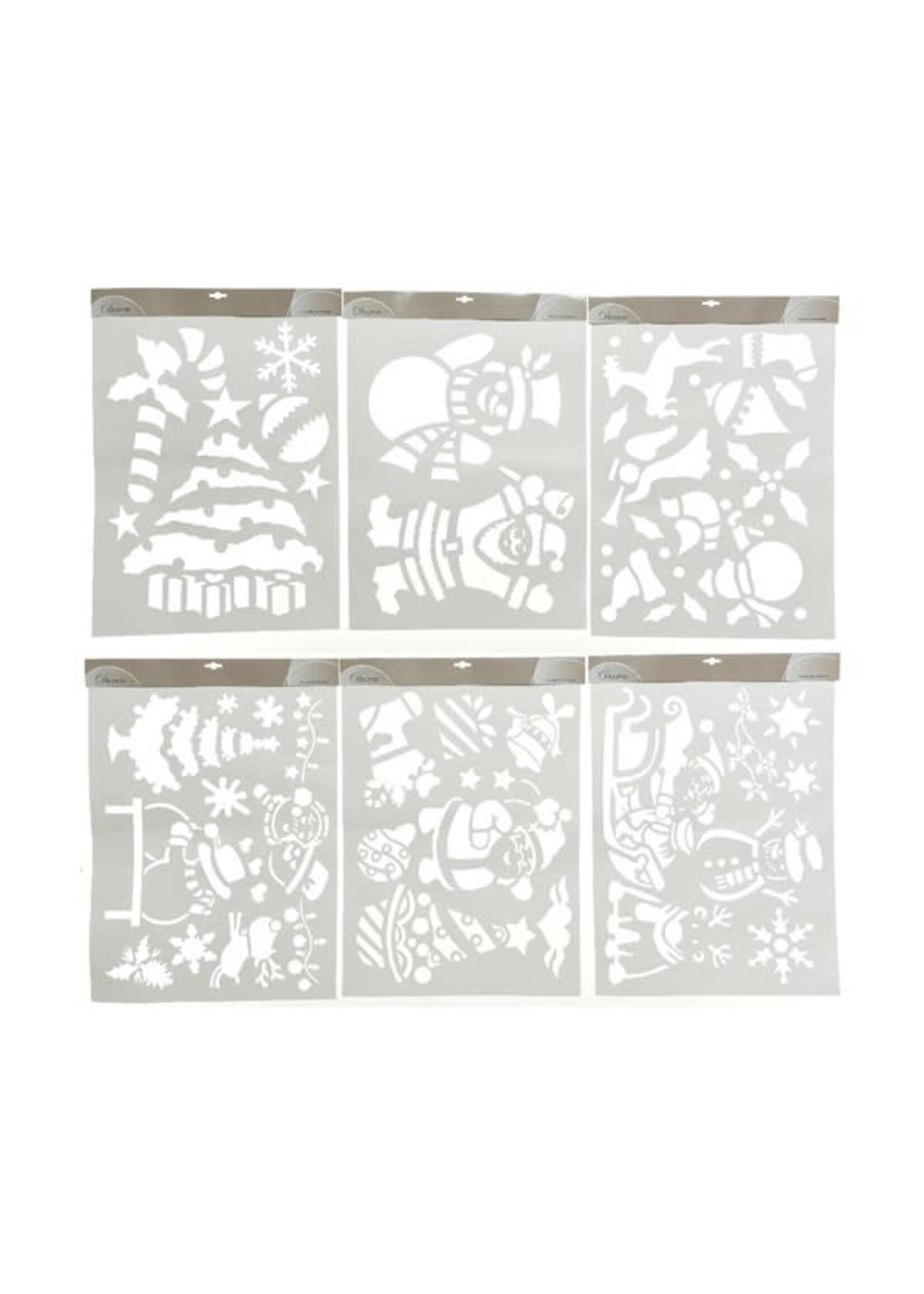 Decoris Christmas Stencils 6 Assorted Designs