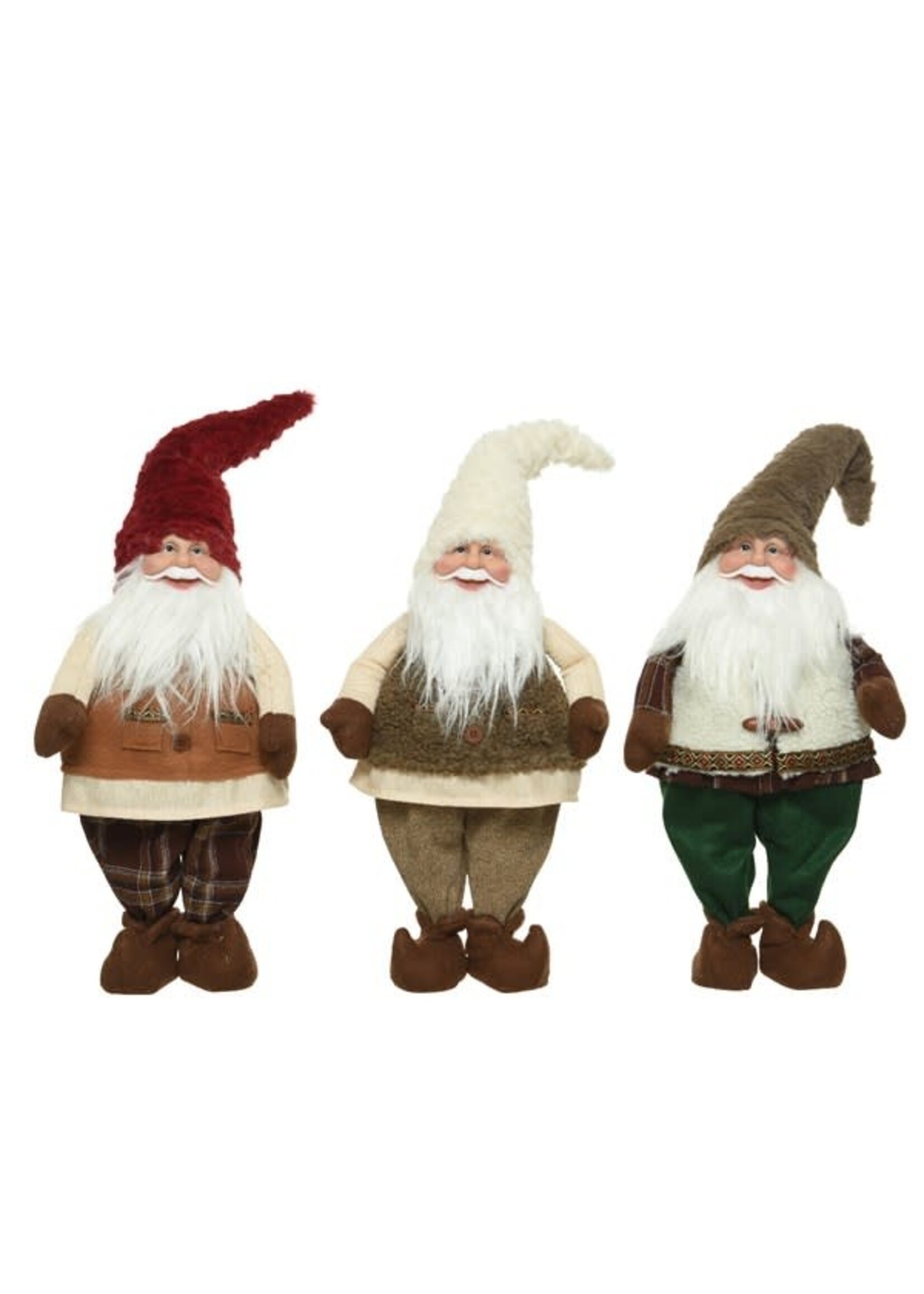 Decoris Standing Vintage Style Santas 3 Assorted styles