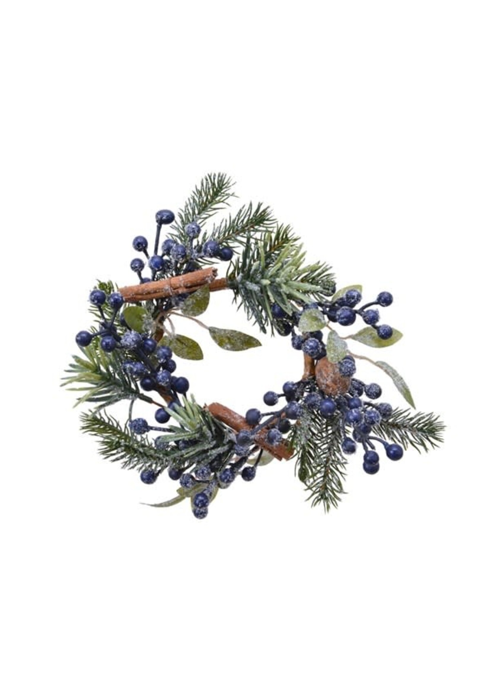 Decoris Small Blue Berry Wreath 20cm