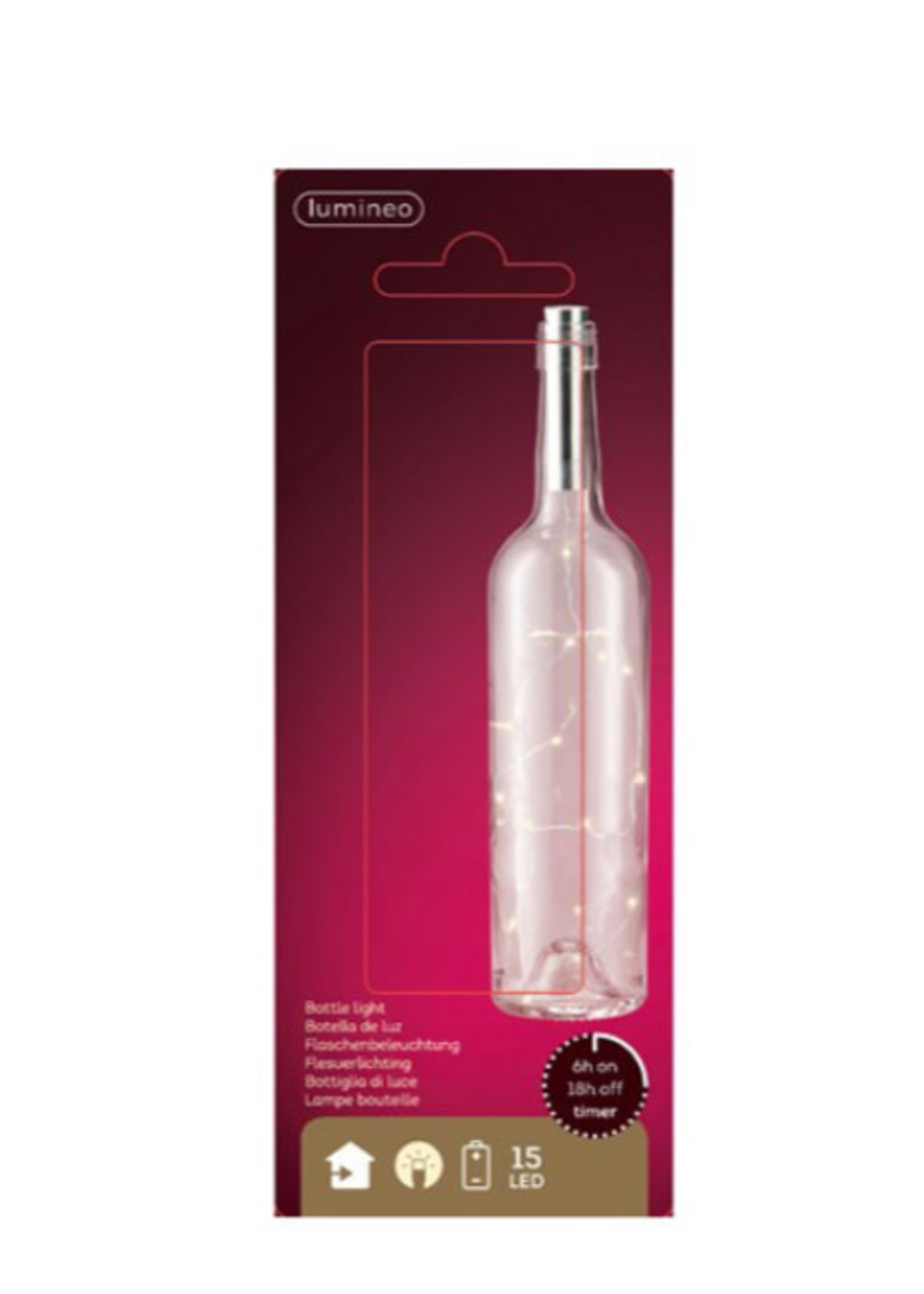 Lumineo Bottle Lights 15 LED Warm White With Timer