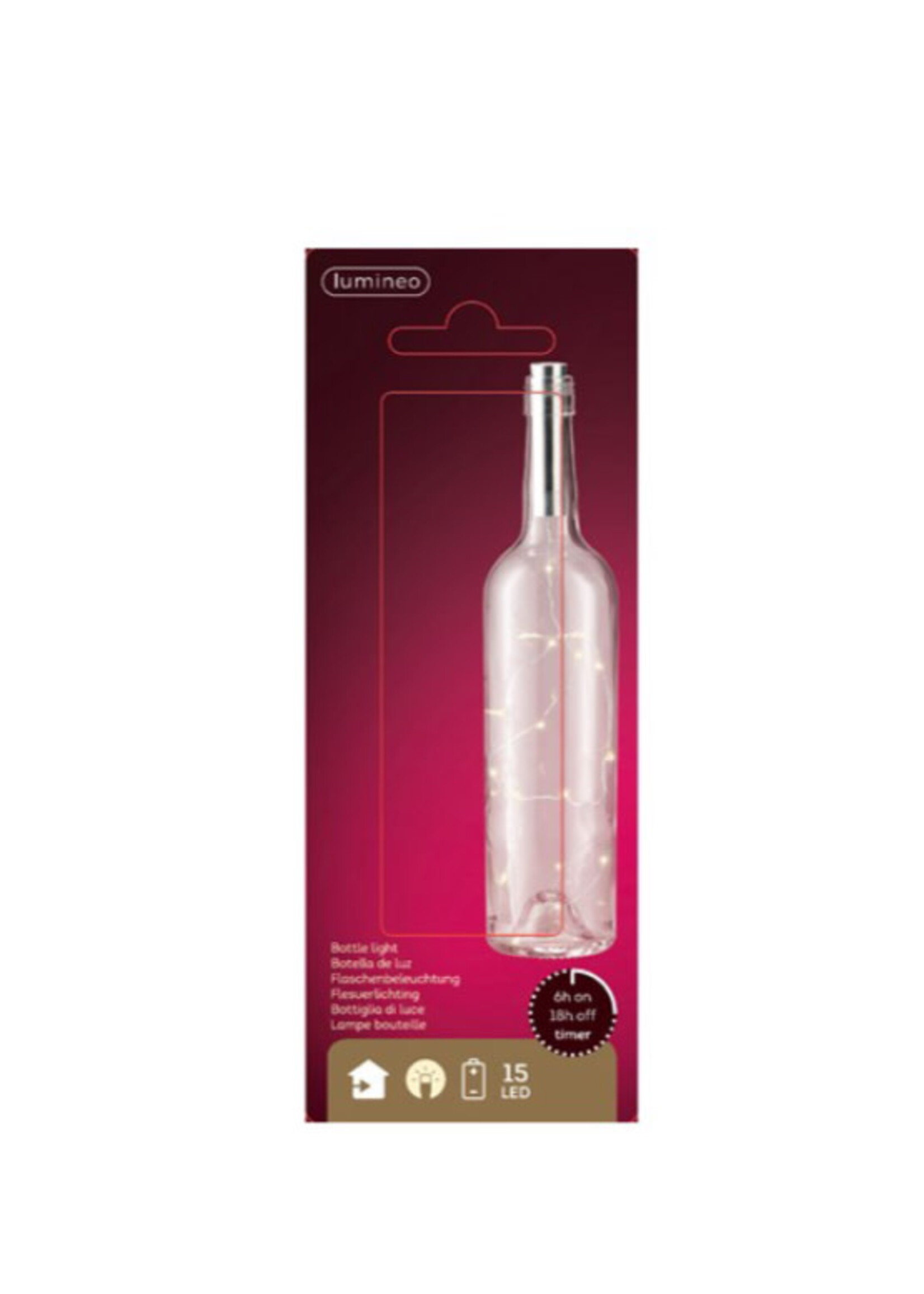 Lumineo Bottle Lights 15 LED Warm White With Timer