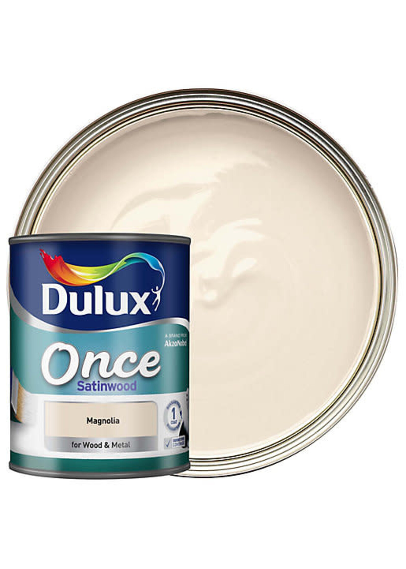 Dulux (Akzo Nobel) Dulux once Magnolia 750ml Satinwood
