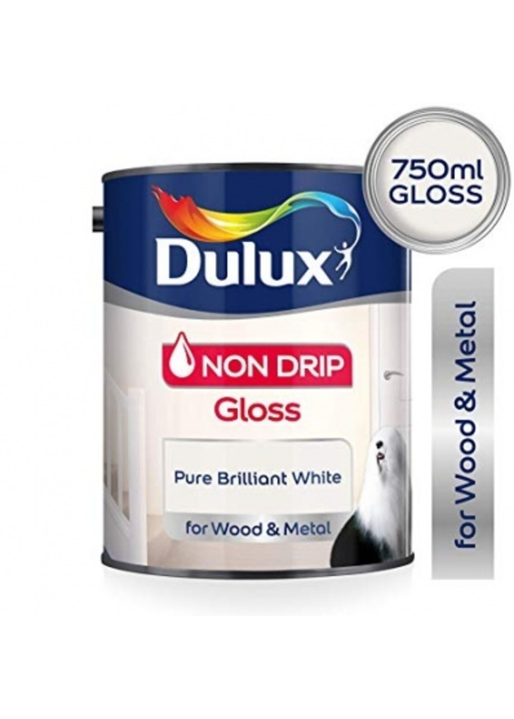 Dulux (Akzo Nobel) Dulux Pure Brilliant White (PBW) 750ml Non Drip Gloss