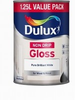 Dulux (Akzo Nobel) Dulux Pure Brilliant White (PBW) 1.25L Non Drip Gloss