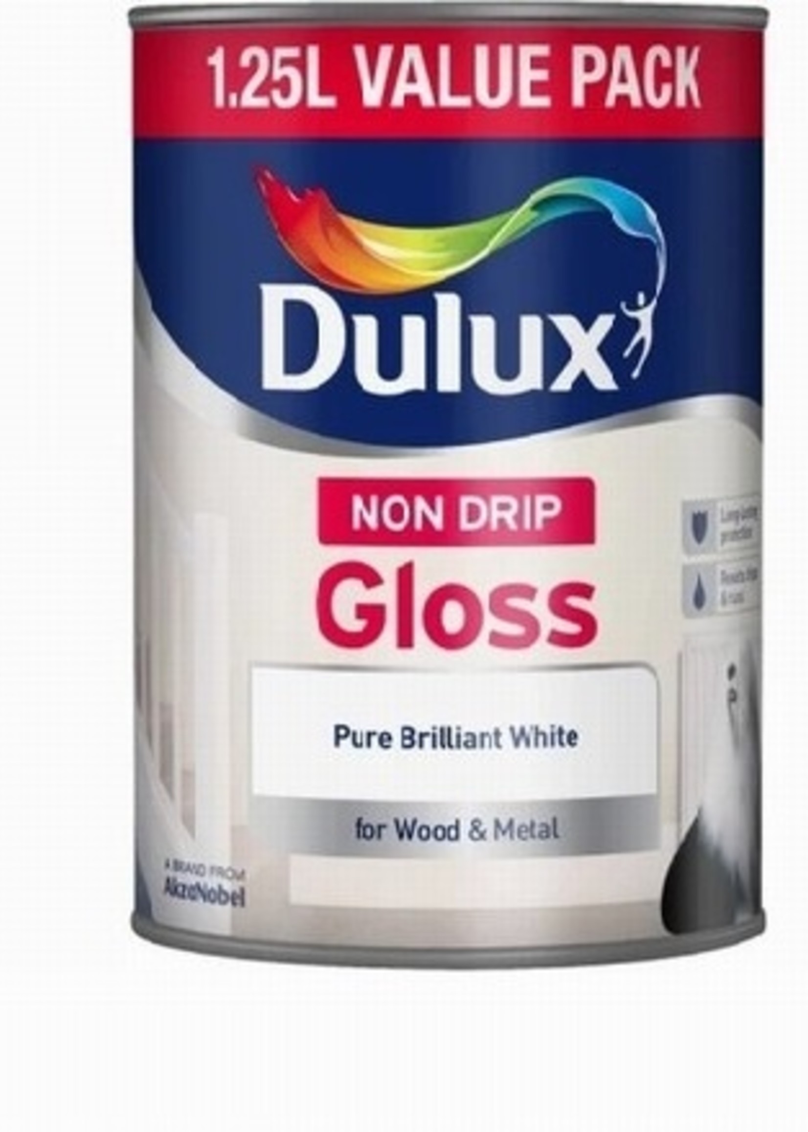 Dulux (Akzo Nobel) Dulux Pure Brilliant White (PBW) 1.25L Non Drip Gloss