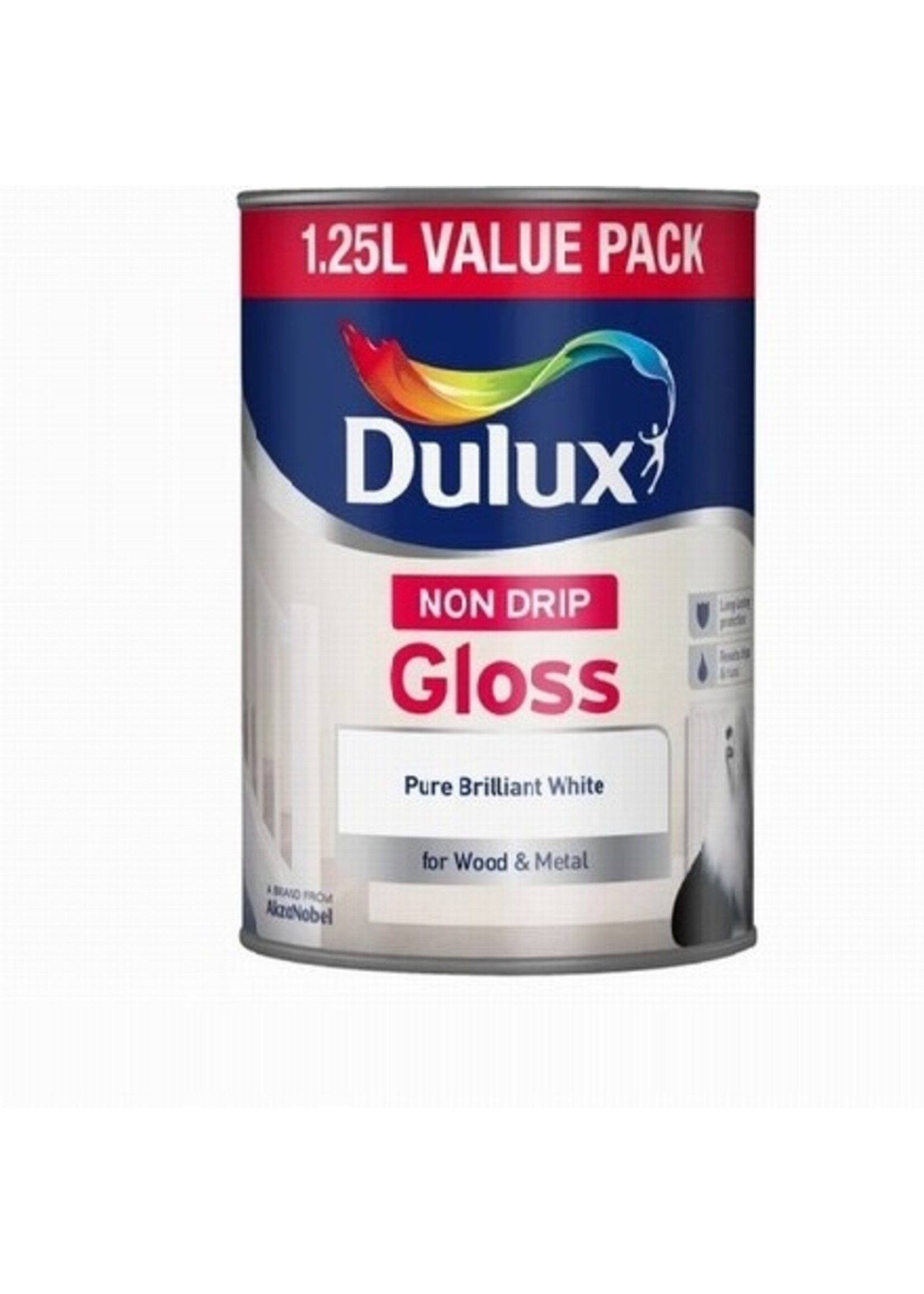 Dulux (Akzo Nobel) Dulux Pure Brilliant White (PBW) 1.25L Non Drip Gloss