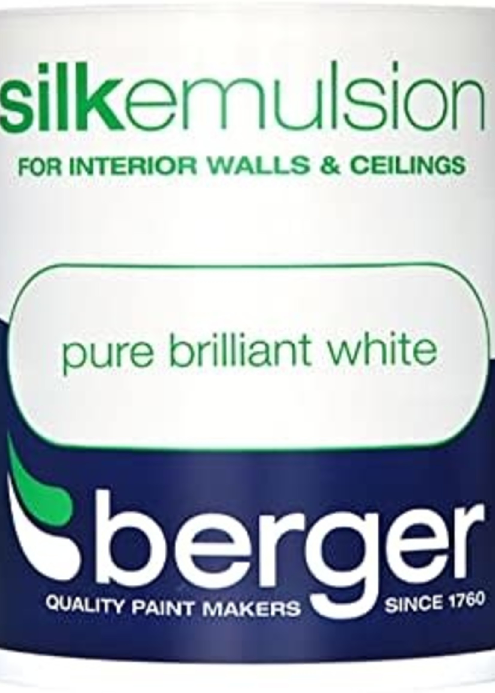 Crown Berger Silk Emulsion 1L Pure Brilliant White