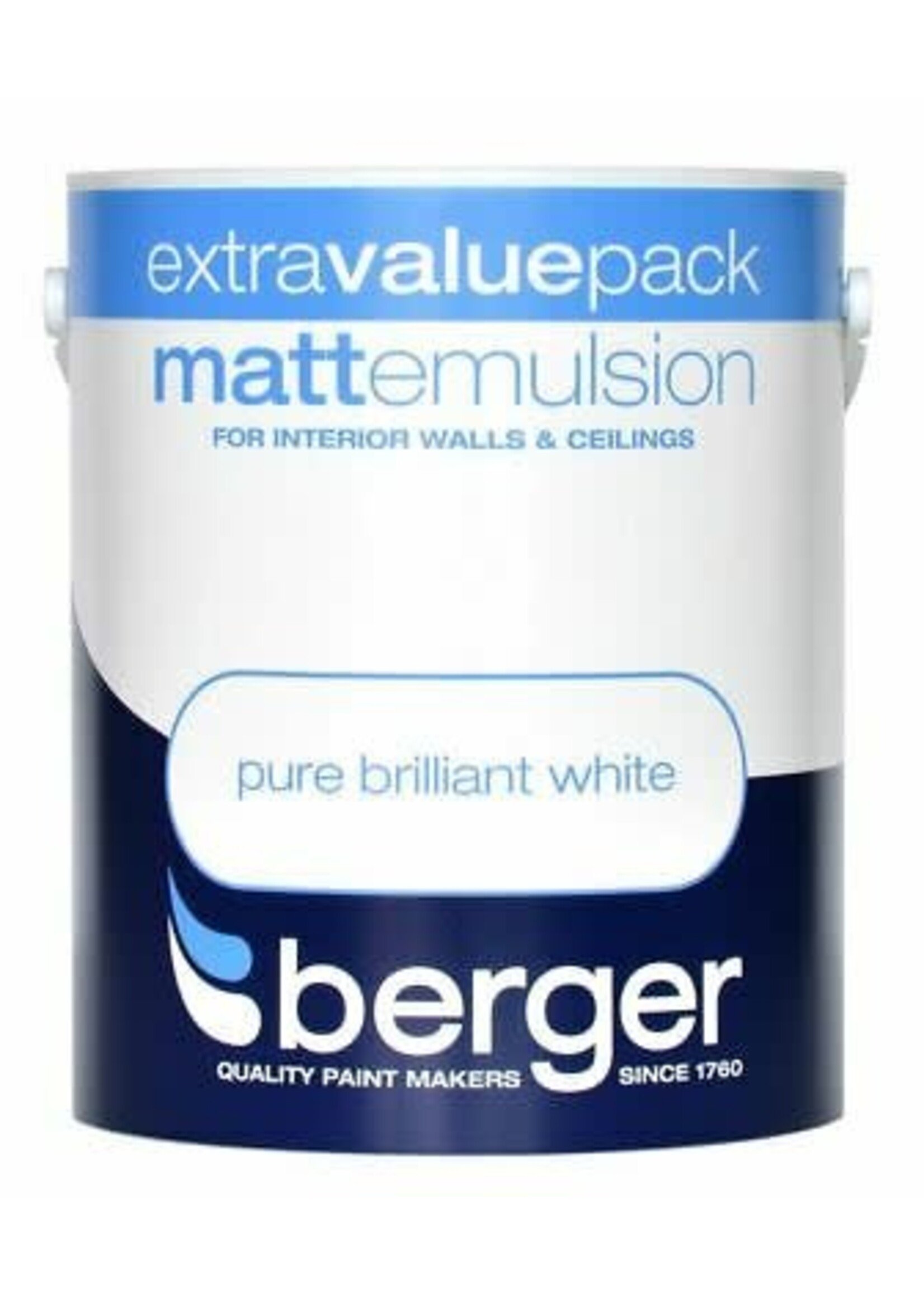 Crown Berger Matt Emulsion 3L  Pure Brilliant White