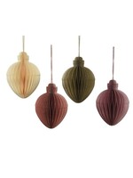Decoris Paper Honeycomb Cone Hanging Baubles choice of 4 Assorted colours (Price is for one bauble)