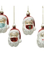 Decoris Bauble Santa Wearing Mask 4 Assorted designs price each