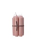 Decoris Pink Candles Wrapped In Leather Cord (7)