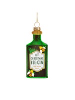 Sass & Belle Let Christmas Bee Gin Shaped Bauble