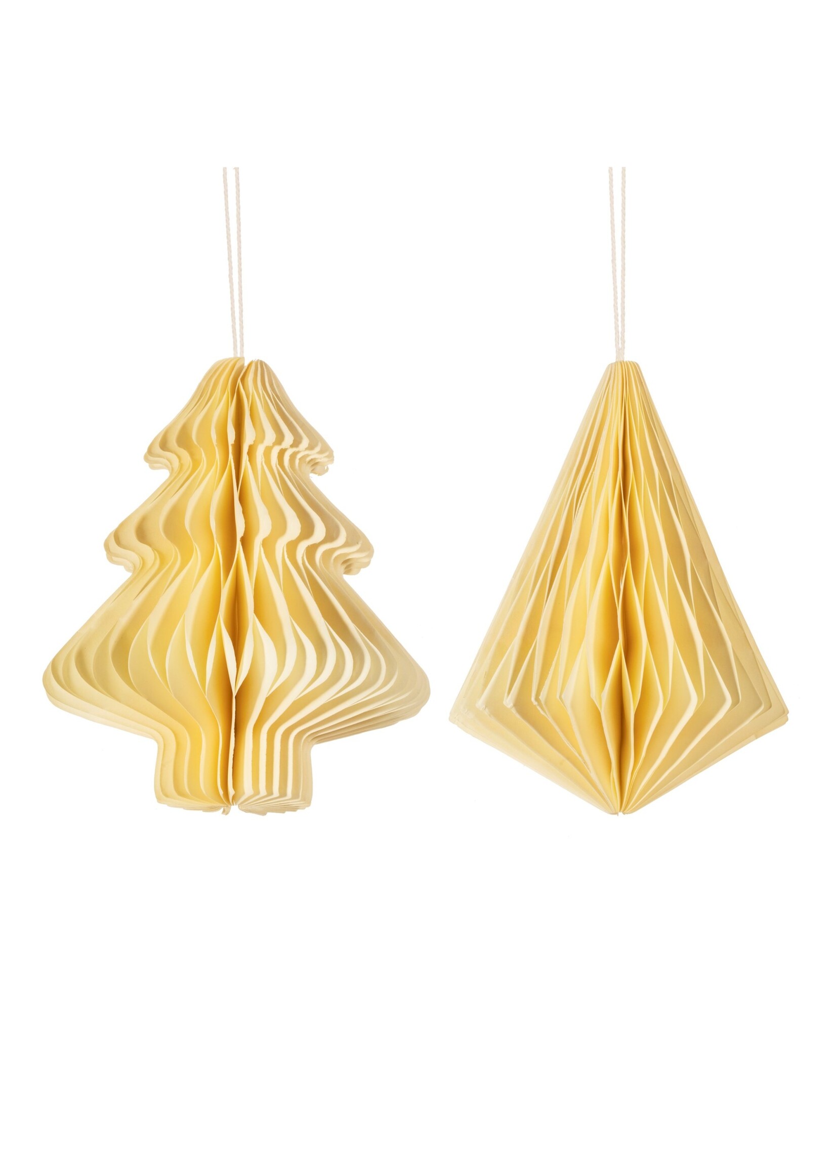 Sass & Belle Off White Tree or Diamond Paper Honeycomb Hanging Decoration (price is for one)