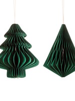 Sass & Belle Green Tree or Diamond Paper Honeycomb Hanging Decoration (Price is for one)