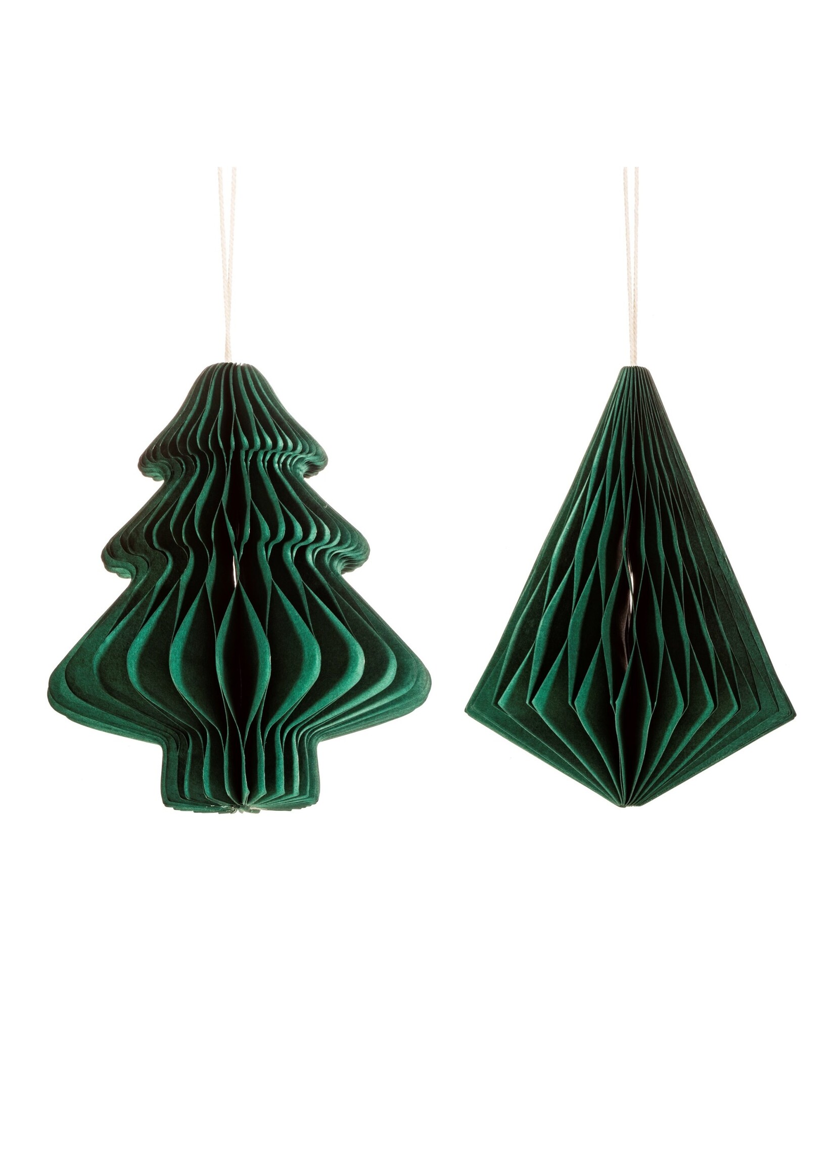 Sass & Belle Green Tree or Diamond Paper Honeycomb Hanging Decoration (Price is for one)