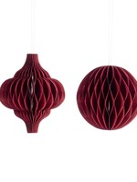 Sass & Belle Sass & Belle Deep Red Paper Honeycomb Hanging Decoration (price is for one)