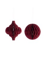 Sass & Belle Sass & Belle Deep Red Paper Honeycomb Hanging Decoration (price is for one)