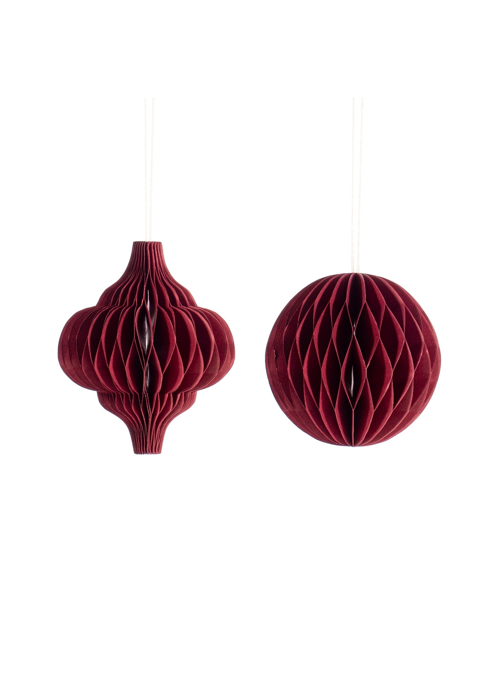 Sass & Belle Sass & Belle Deep Red Paper Honeycomb Hanging Decoration (price is for one)