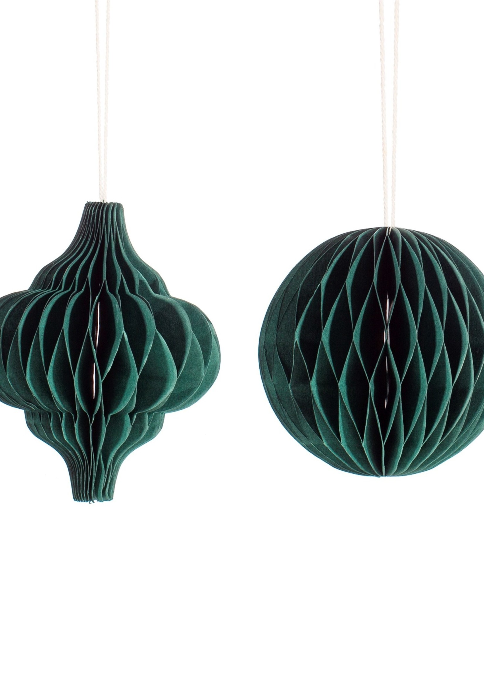 Sass & Belle Green Paper Honeycomb Hanging Decoration (Price is for one)