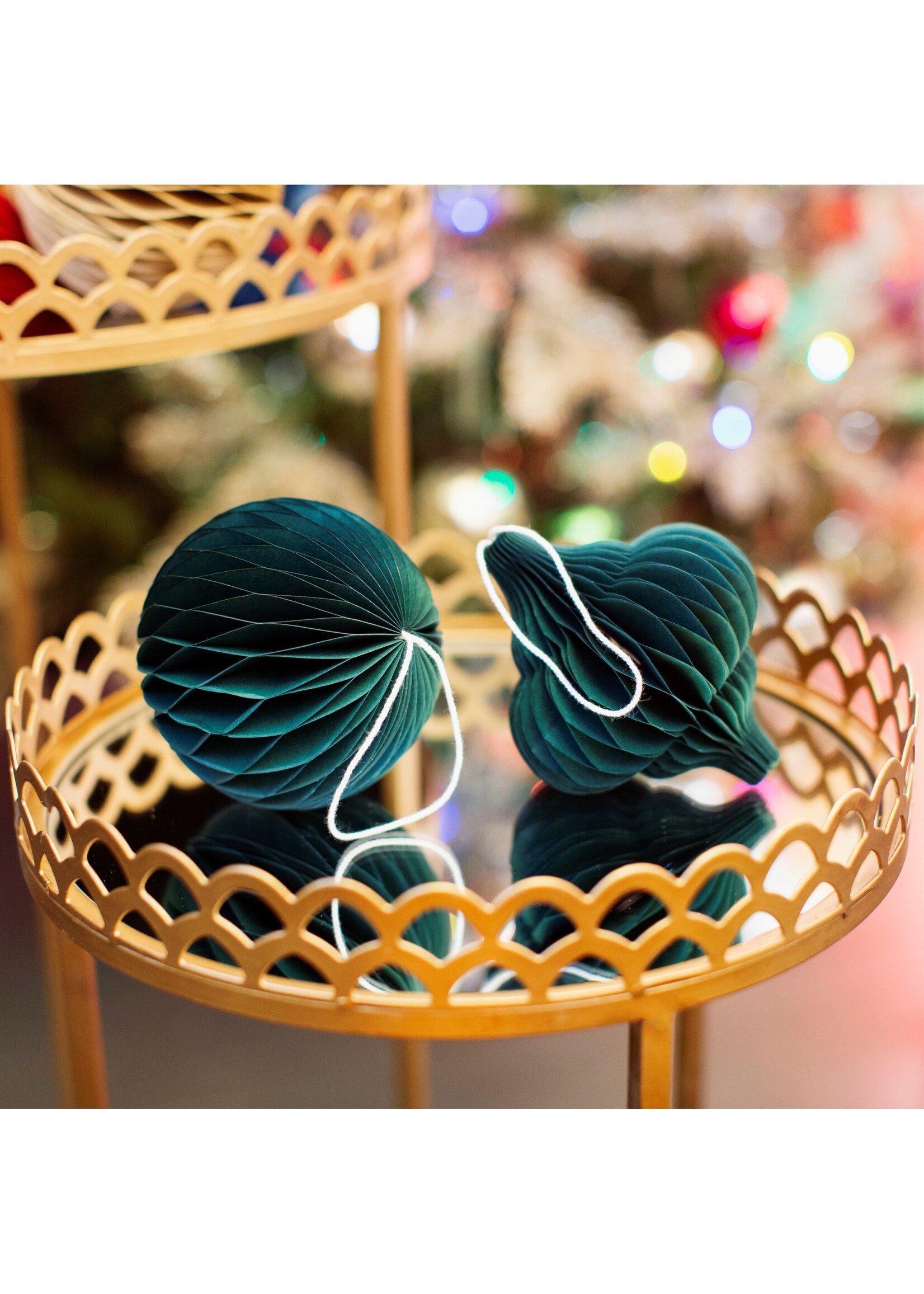 Sass & Belle Green Paper Honeycomb Hanging Decoration (Price is for one)