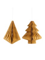 Sass & Belle Kraft Tree or Diamond Paper Honeycomb Hanging Decoration (price is for one)