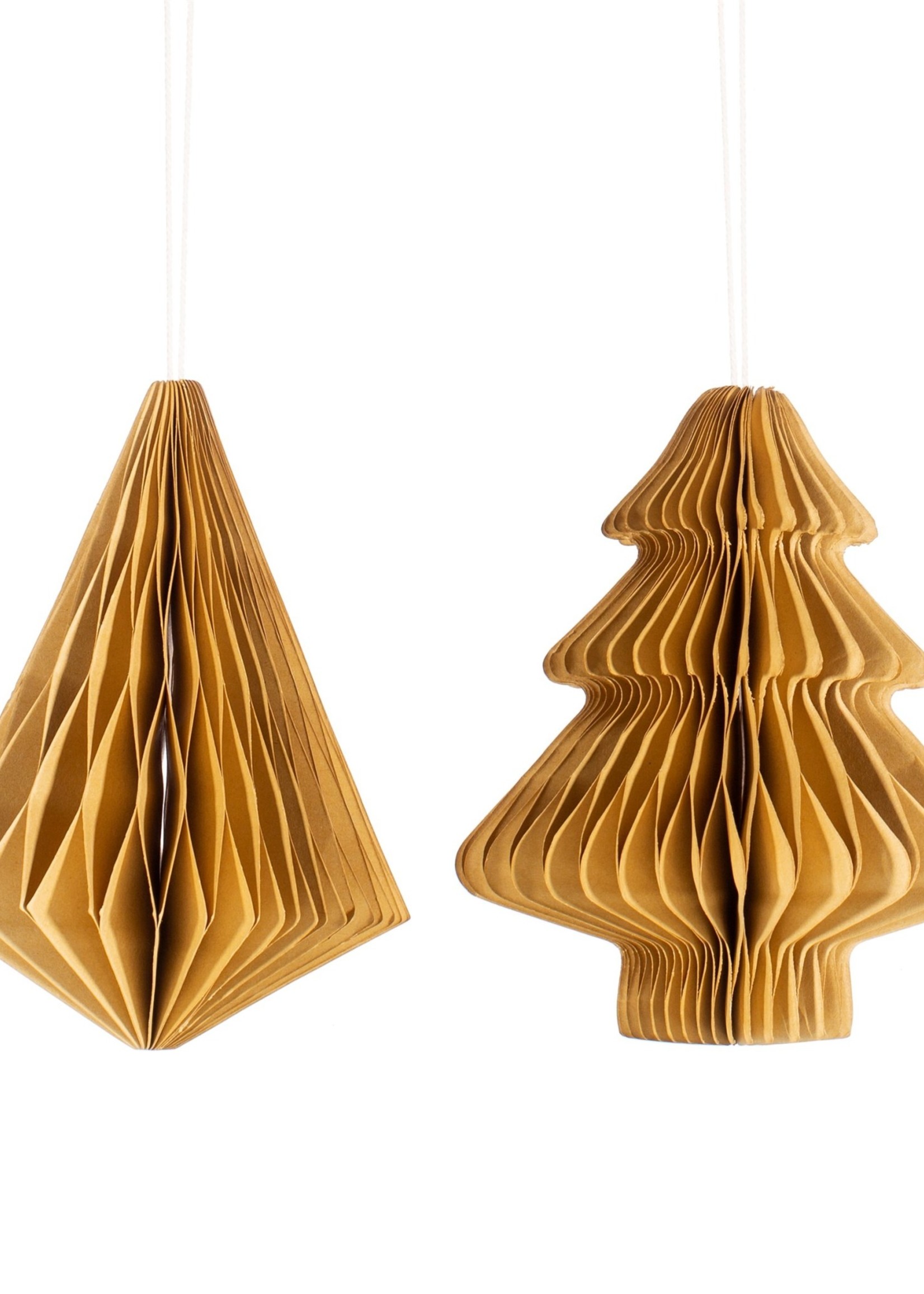 Sass & Belle Sass & Belle Kraft Tree or Diamond Paper Honeycomb Hanging Decoration (price is for one)