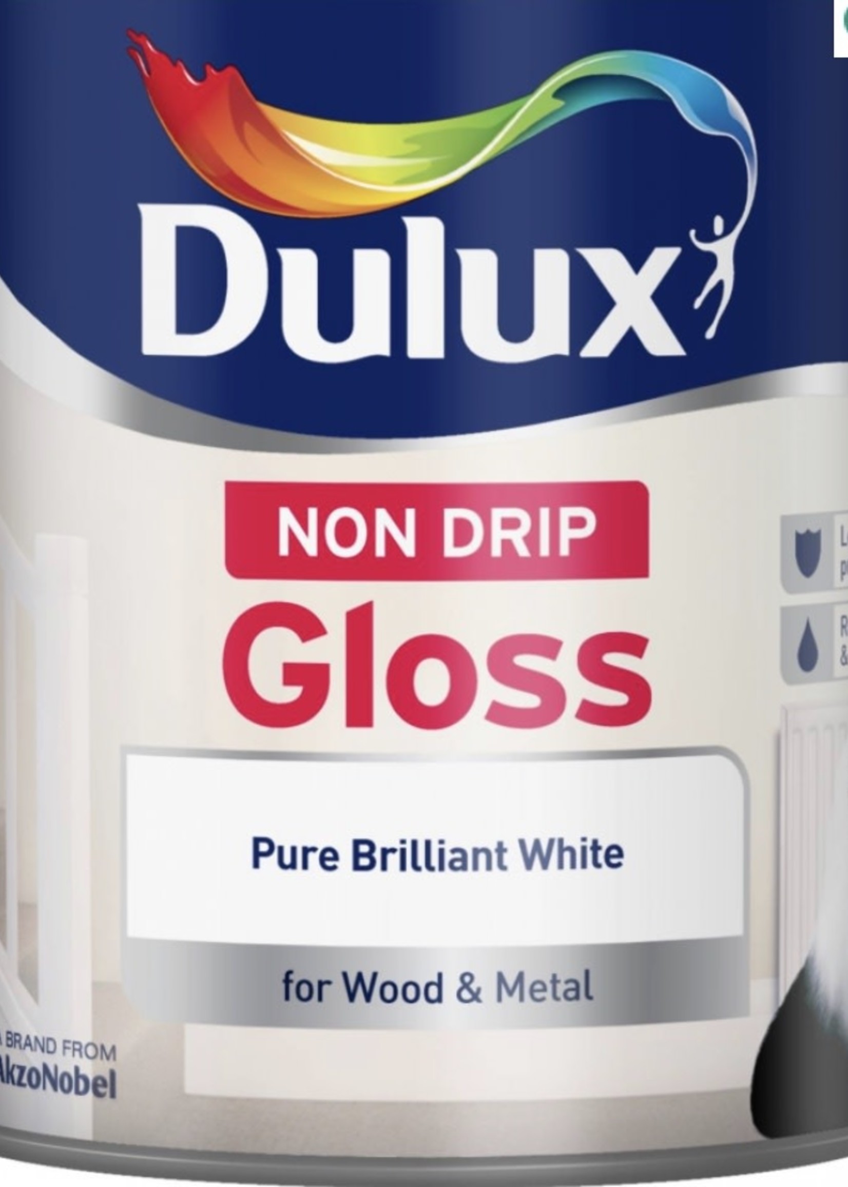 Dulux (Akzo Nobel) Dulux Pure Brilliant White (PBW) 1.25L Non Drip Gloss