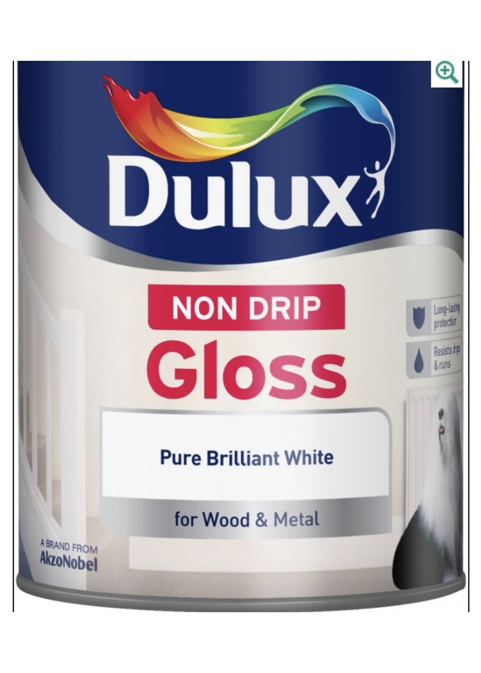Dulux (Akzo Nobel) Dulux Pure Brilliant White (PBW) 1.25L Non Drip Gloss
