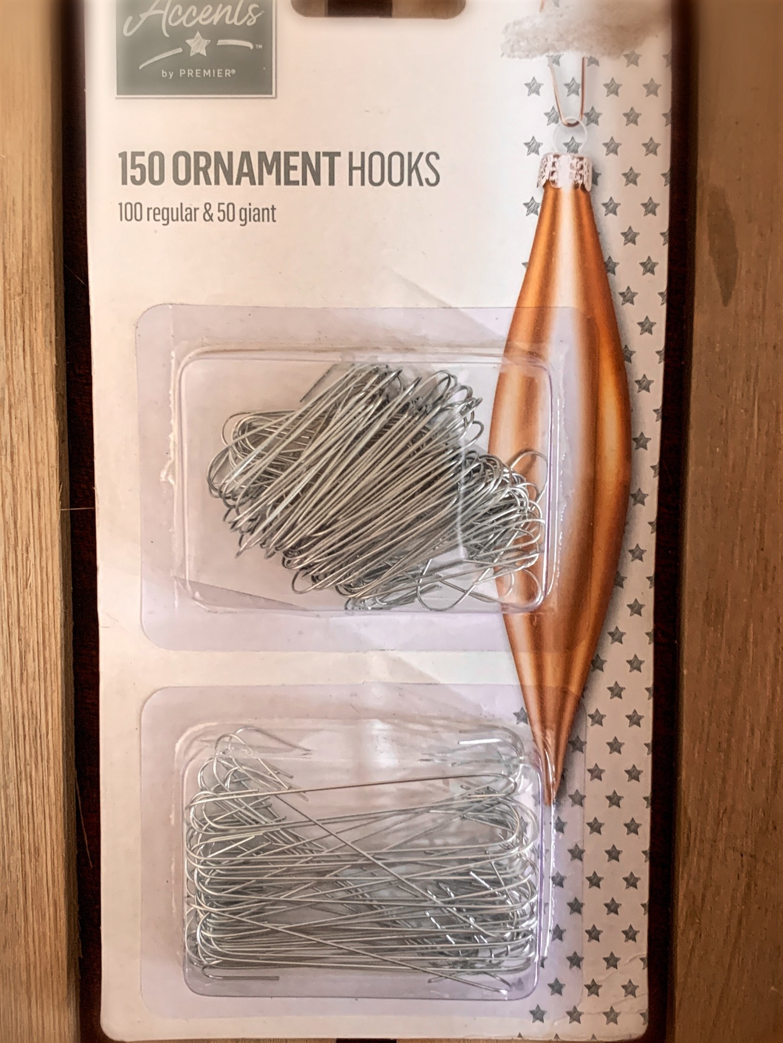 Holiday Time 150 Ornament Hooks Silver