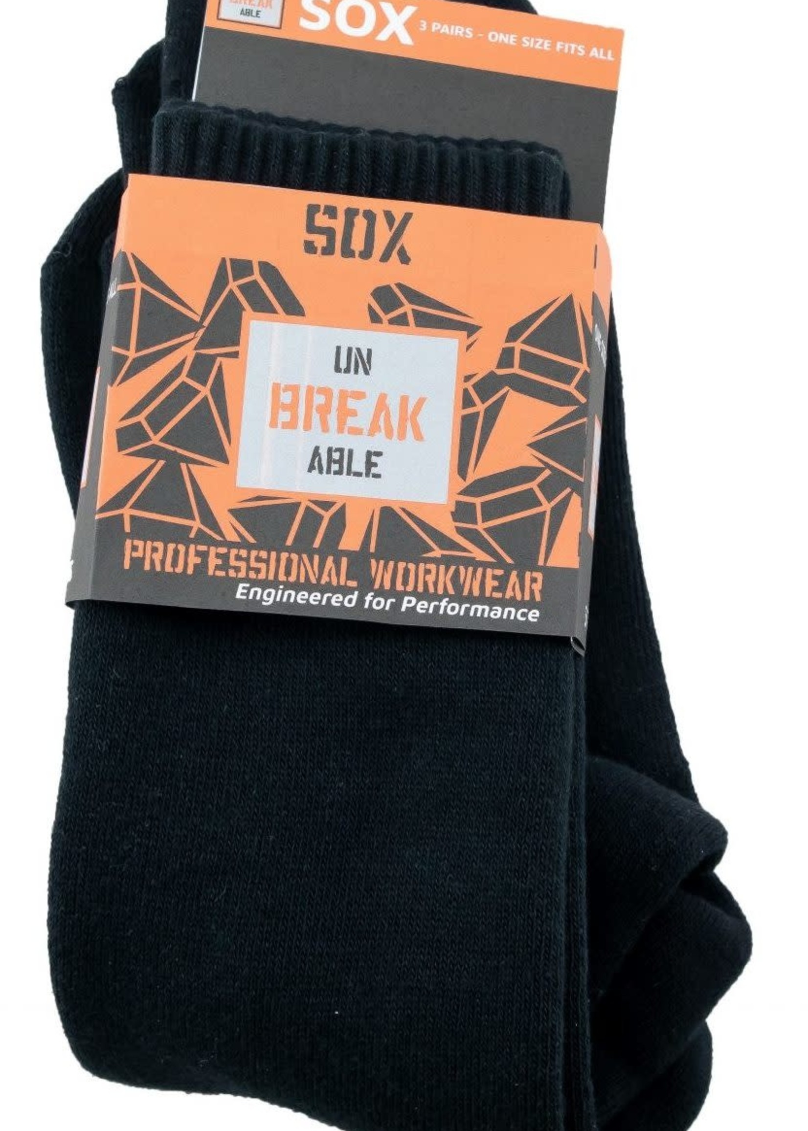 Unbreakable Unbreakable Socks (Sox) Black 3 pairs