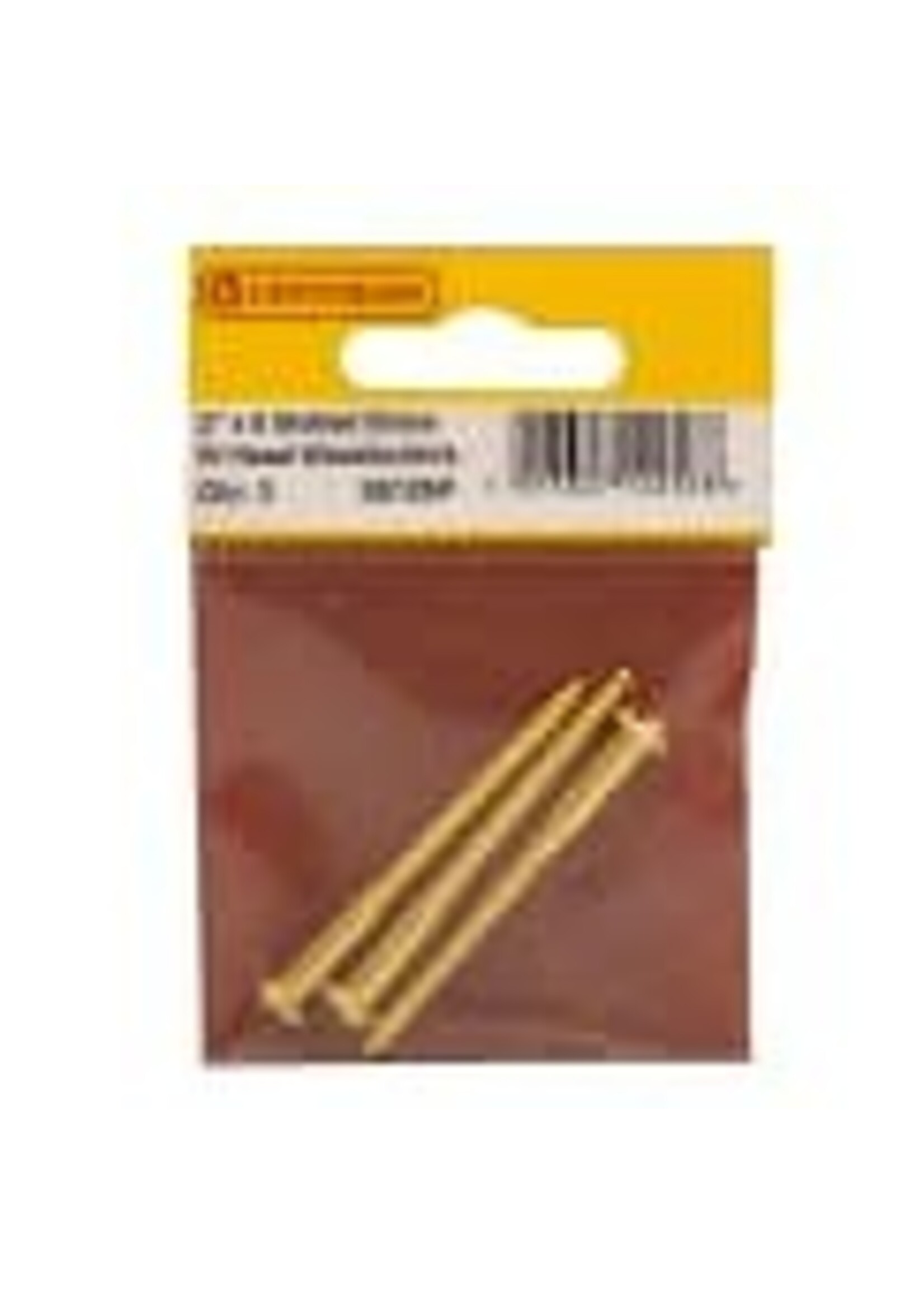 Brass Woodscrew - Round Head 2" x 8 3 Pack