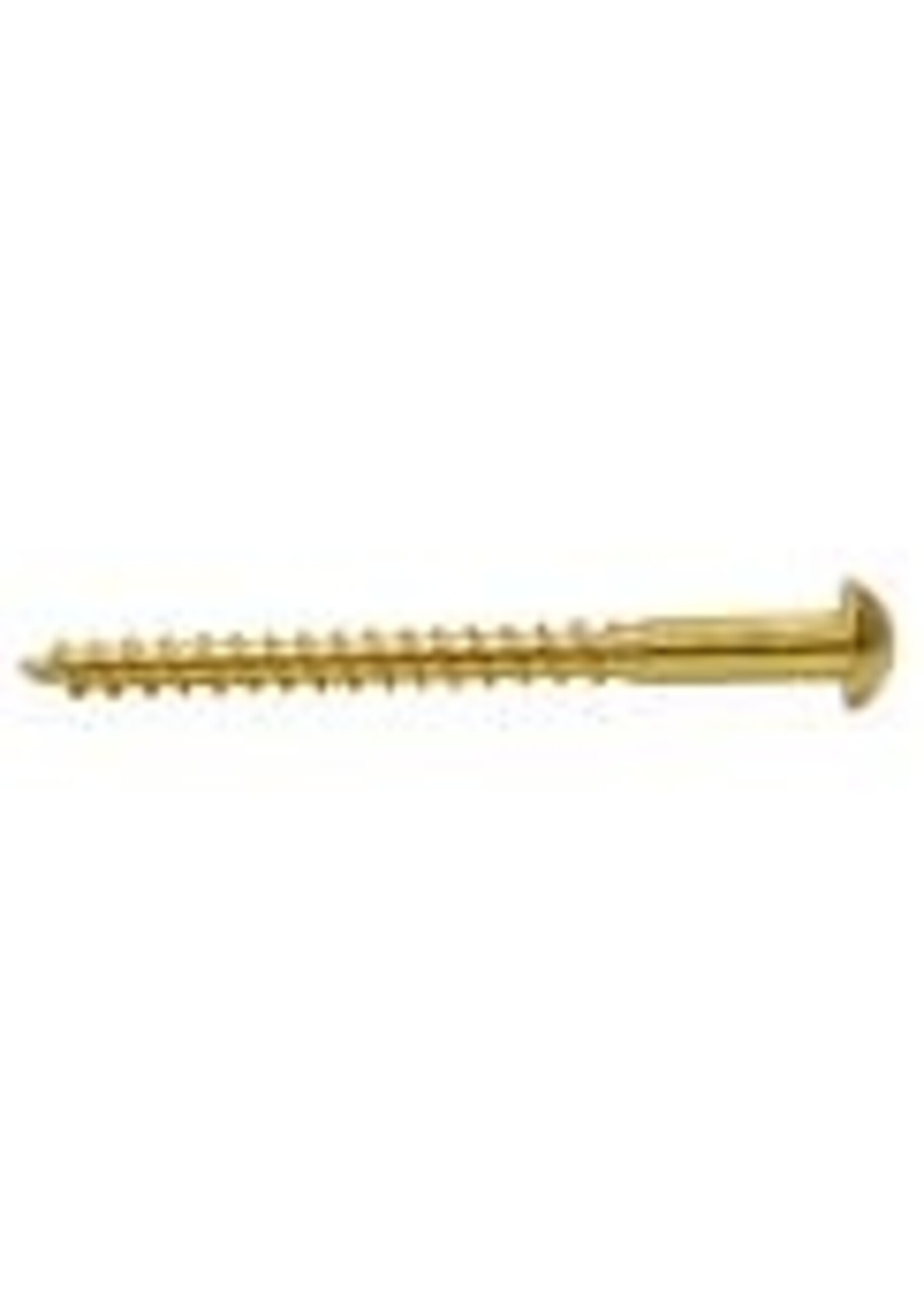 Brass Woodscrew - Round Head 2" x 8 3 Pack