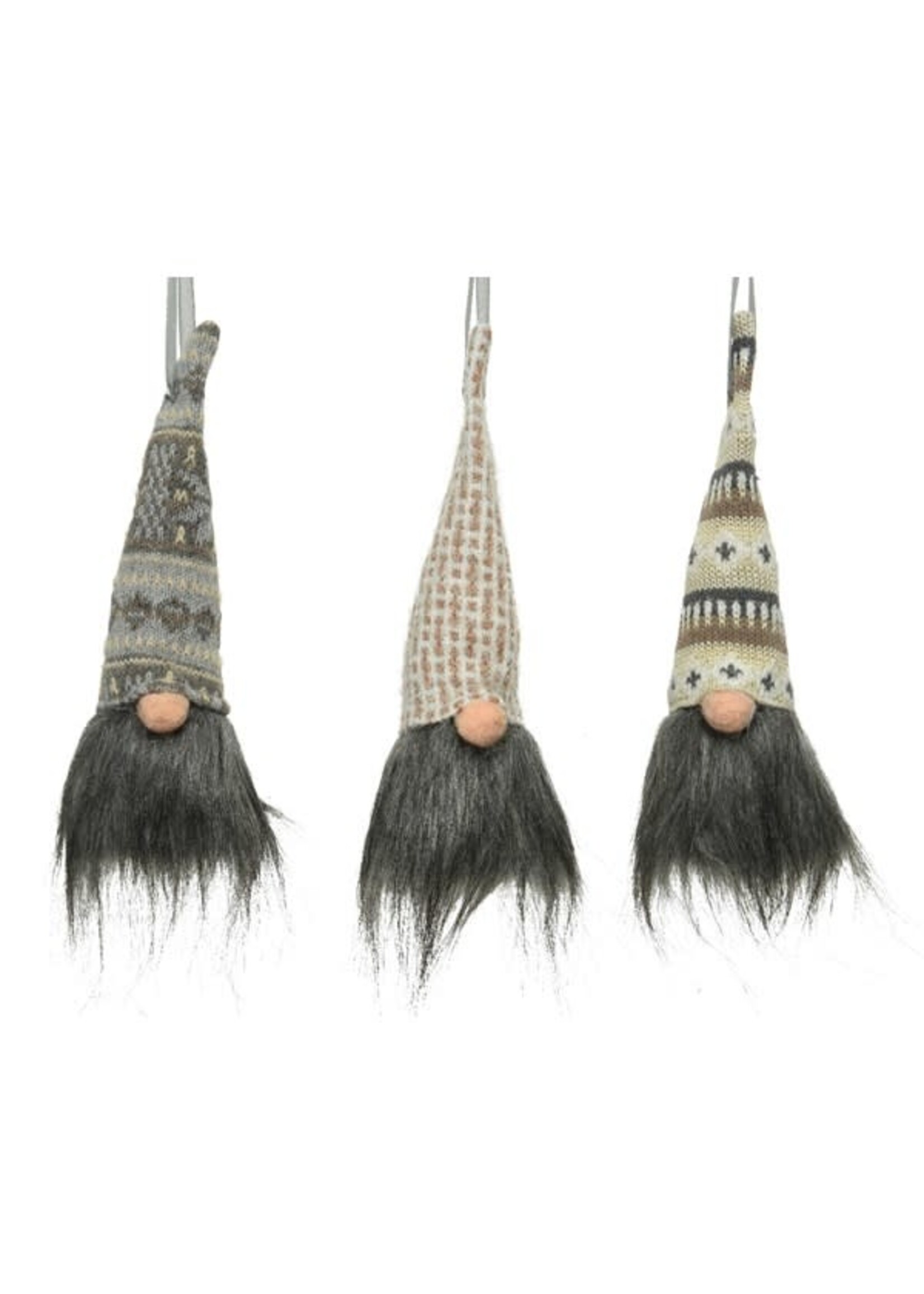 Decoris Hanging Grey Gnome - three designs price is for one approx 23cm  x 6cm