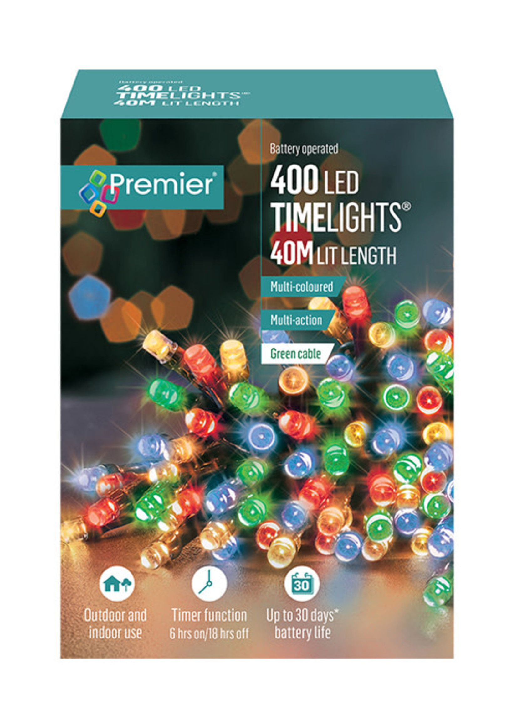 Premier Battery Multi-Colour 400 LEDs Lights Indoor/Outdoor