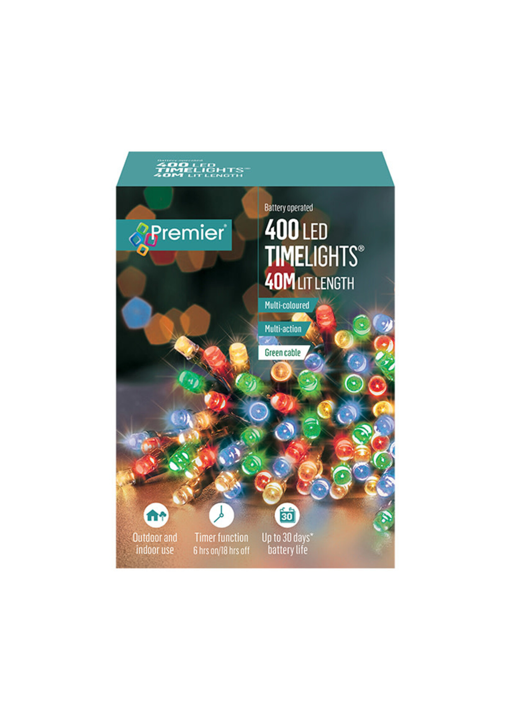 Premier Battery Multi-Colour 400 LEDs Lights Indoor/Outdoor