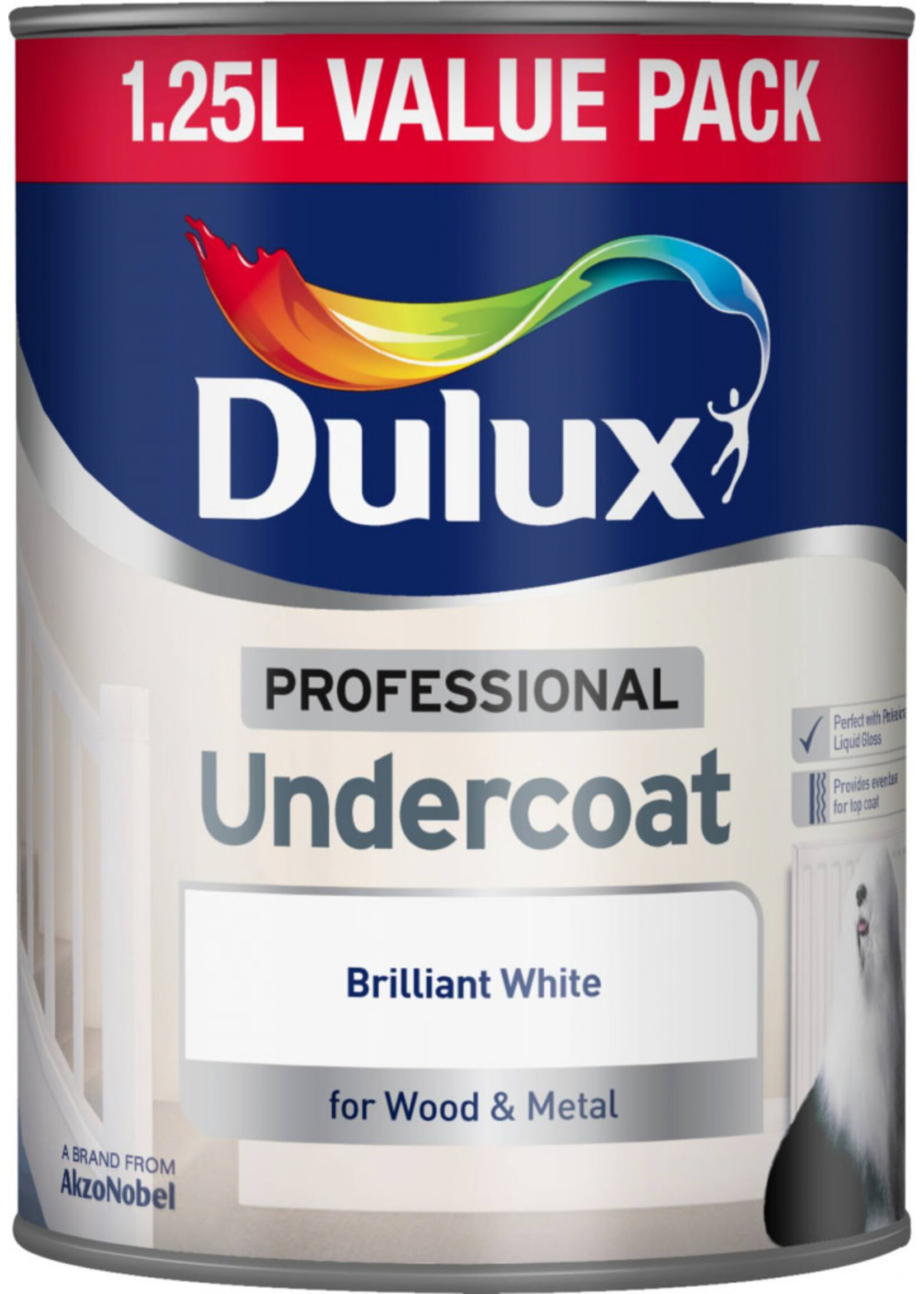 Dulux (Akzo Nobel) Dulux Pure Brilliant White (PBW) 1.25L Professional Undercoat