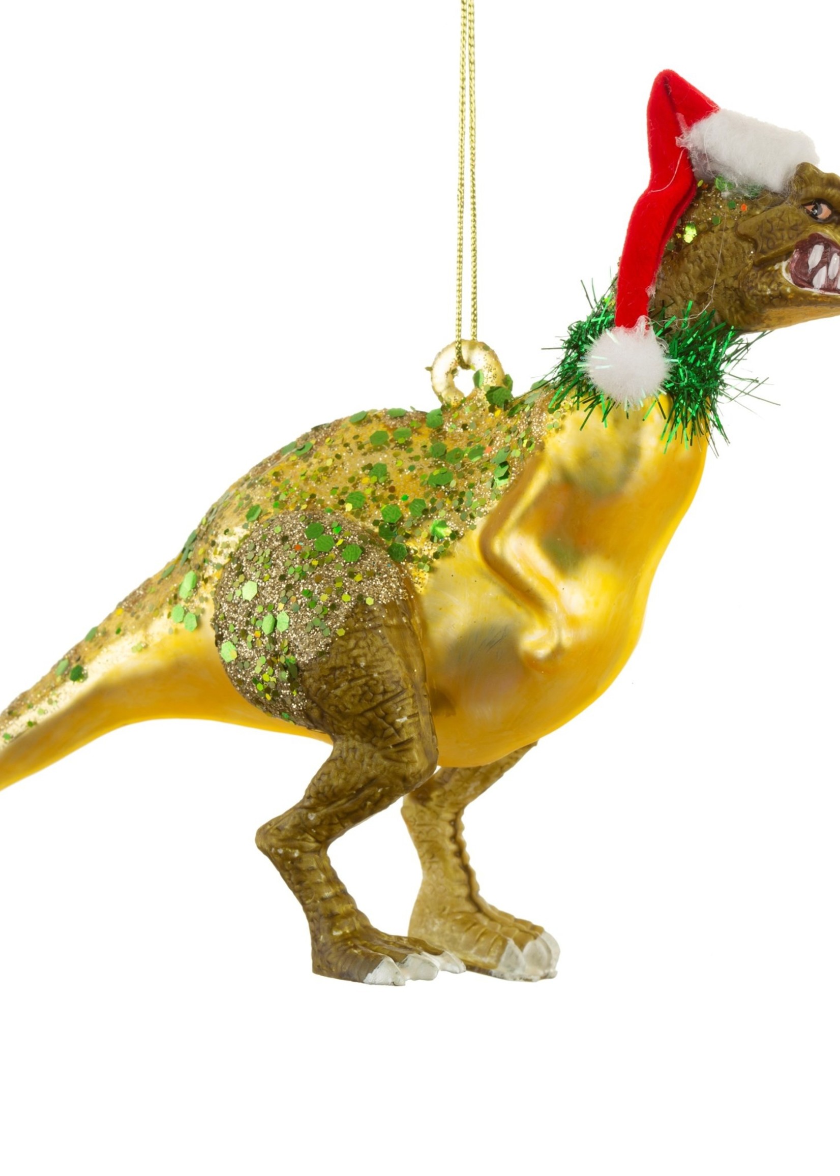 Sass & Belle Glitter Santasaurus Bauble