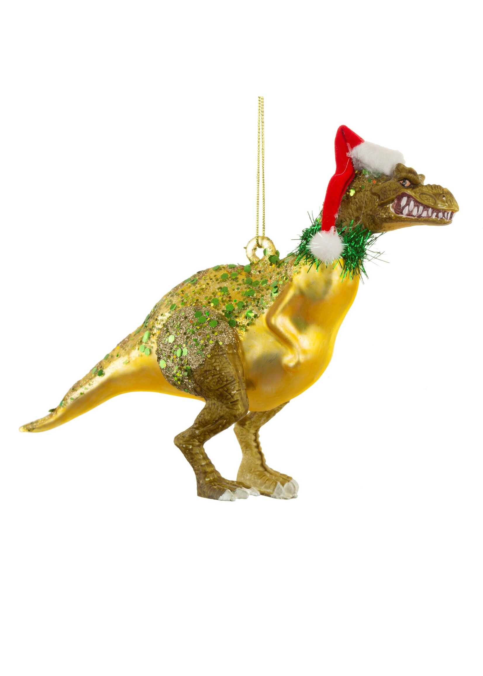Sass & Belle Glitter Santasaurus Bauble