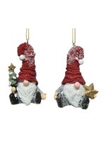 Decoris Santa Gnome Bauble 2 Assorted
