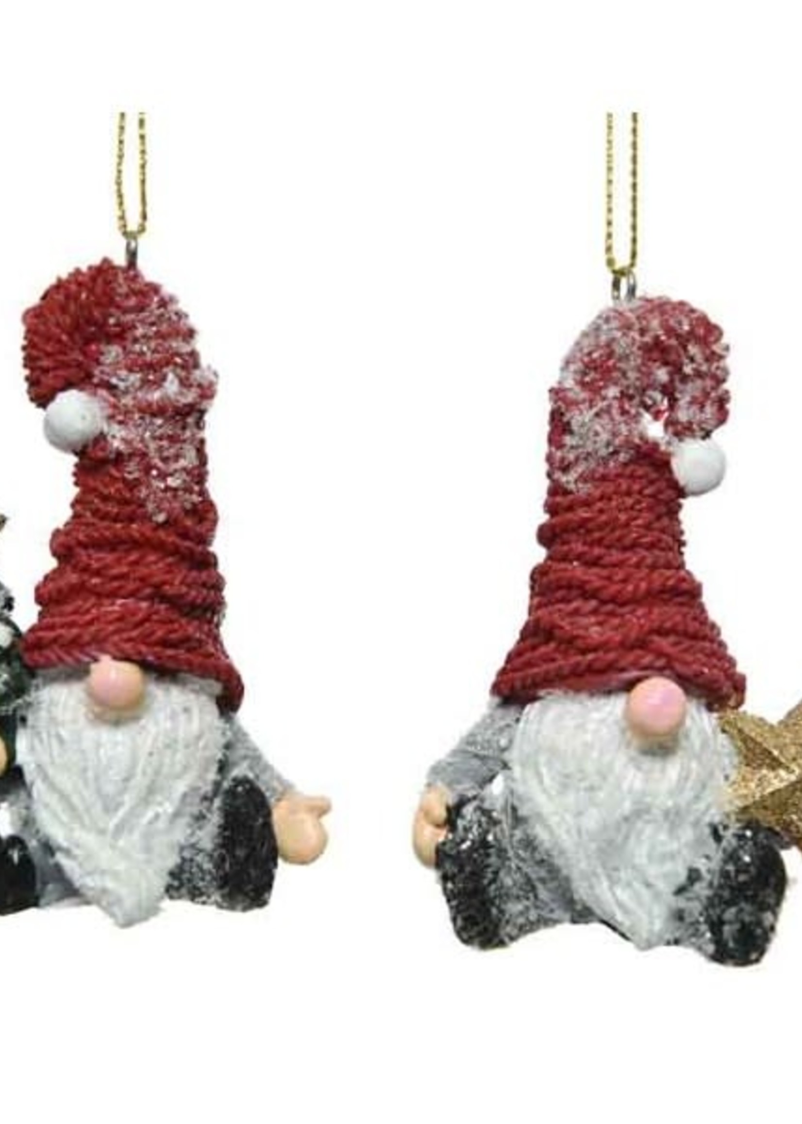 Decoris Santa Gnome Bauble 2 Assorted