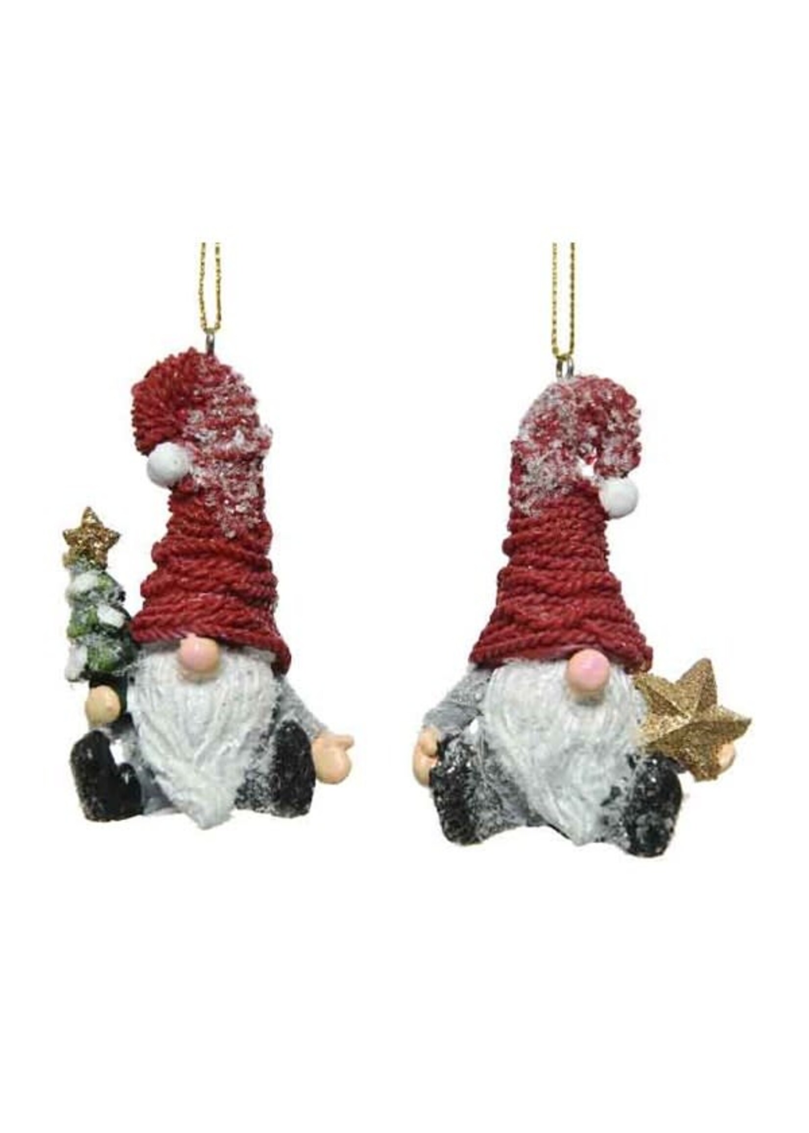 Decoris Santa Gnome Bauble 2 Assorted