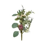 Decoris Artificial Rose and Foliage Stem