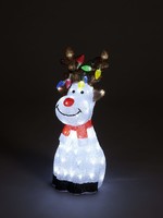Snowtime Acrylic Sitting Reindeer 50cm